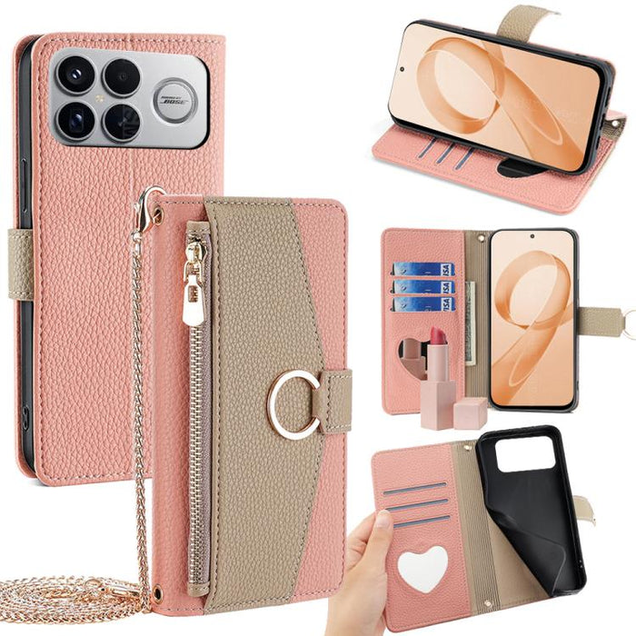Funda para teléfono de piel con textura de lichi y diseño cruzado, For Redmi A7 Pro 171mm / Poco C85x 5G, For Redmi Turbo 5 Max 5G / Poco X8 Pro Max 5G, For Redmi Turbo 5 5G / Poco X8 Pro 5G, For Redmi K90 Pro Max / Poco F8 Ultra                       ...