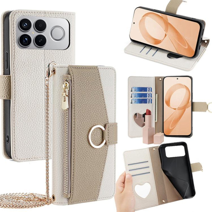 Funda para teléfono de piel con textura de lichi y diseño cruzado, For Redmi A7 Pro 171mm / Poco C85x 5G, For Redmi Turbo 5 Max 5G / Poco X8 Pro Max 5G, For Redmi Turbo 5 5G / Poco X8 Pro 5G, For Redmi K90 Pro Max / Poco F8 Ultra                       ...