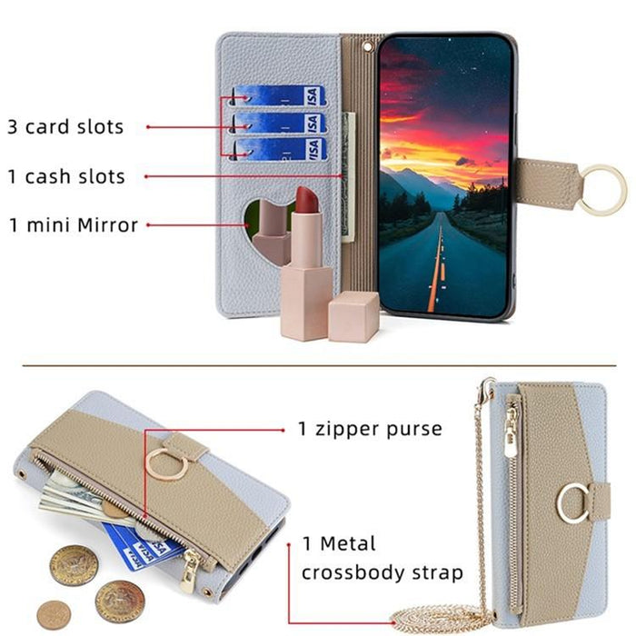 Funda para teléfono de piel con textura de lichi y diseño cruzado, For Redmi A7 Pro 171mm / Poco C85x 5G, For Redmi Turbo 5 Max 5G / Poco X8 Pro Max 5G, For Redmi Turbo 5 5G / Poco X8 Pro 5G, For Redmi K90 Pro Max / Poco F8 Ultra                       ...