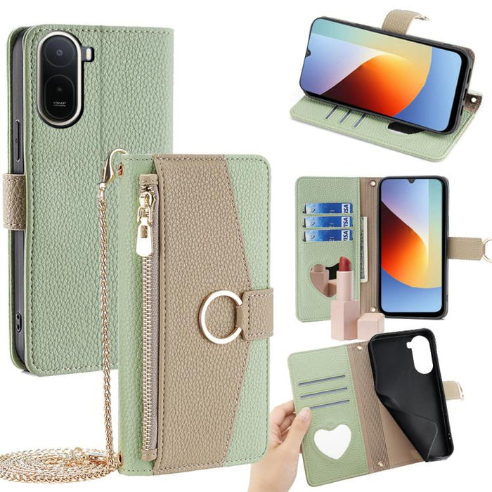 Funda para teléfono de piel con textura de lichi y diseño cruzado, For Redmi A7 Pro 171mm / Poco C85x 5G, For Redmi Turbo 5 Max 5G / Poco X8 Pro Max 5G, For Redmi Turbo 5 5G / Poco X8 Pro 5G, For Redmi K90 Pro Max / Poco F8 Ultra                       ...
