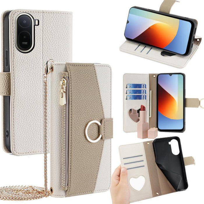 Funda para teléfono de piel con textura de lichi y diseño cruzado, For Redmi A7 Pro 171mm / Poco C85x 5G, For Redmi Turbo 5 Max 5G / Poco X8 Pro Max 5G, For Redmi Turbo 5 5G / Poco X8 Pro 5G, For Redmi K90 Pro Max / Poco F8 Ultra                       ...