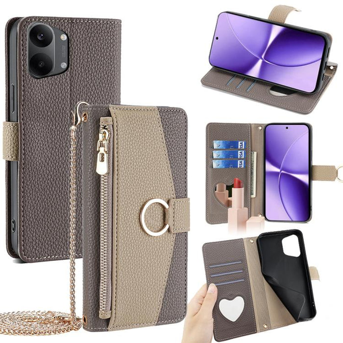 Funda para teléfono de piel con textura de lichi y diseño cruzado, For Redmi A7 Pro 171mm / Poco C85x 5G, For Redmi Turbo 5 Max 5G / Poco X8 Pro Max 5G, For Redmi Turbo 5 5G / Poco X8 Pro 5G, For Redmi K90 Pro Max / Poco F8 Ultra                       ...