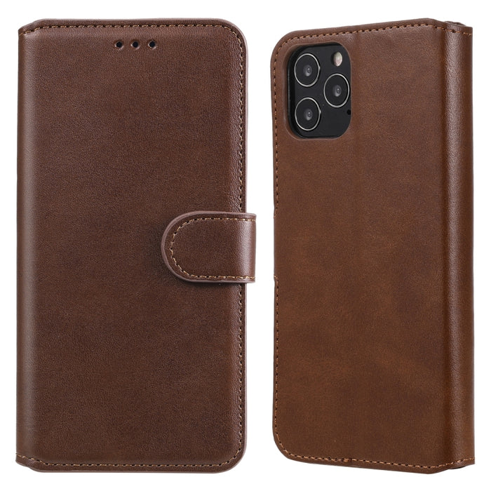 Estuche de cuero con tapa horizontal clásica de PU + TPU con textura de becerro, con soporte y ranuras para tarjetas y billetera