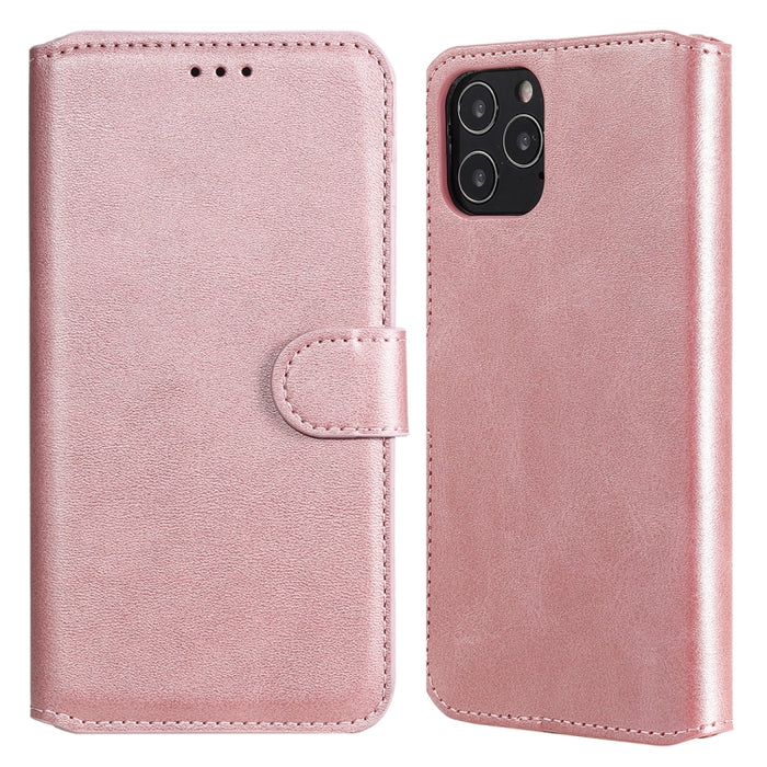 Estuche de cuero con tapa horizontal clásica de PU + TPU con textura de becerro, con soporte y ranuras para tarjetas y billetera