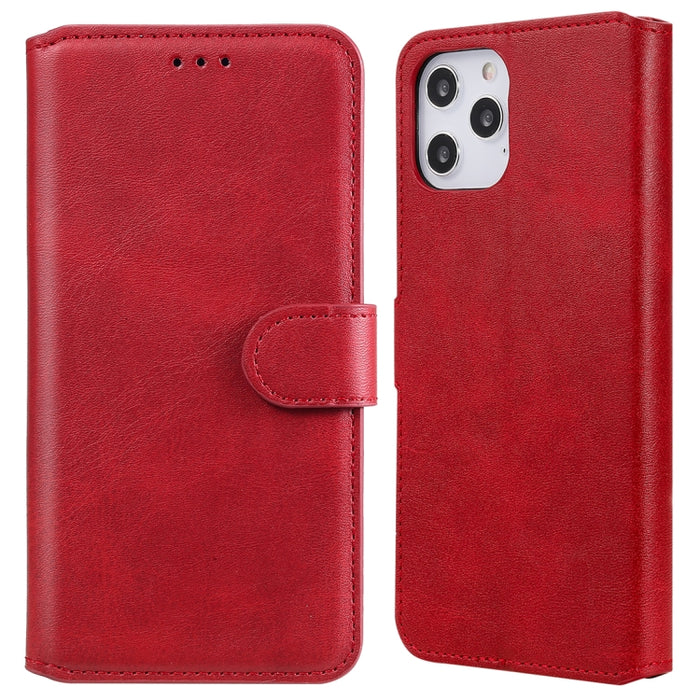 Estuche de cuero con tapa horizontal clásica de PU + TPU con textura de becerro, con soporte y ranuras para tarjetas y billetera