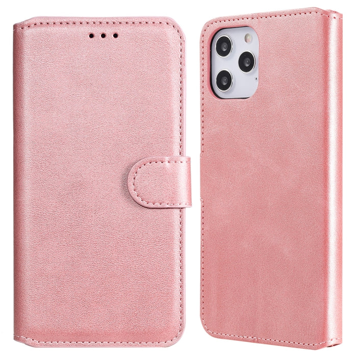 Estuche de cuero con tapa horizontal clásica de PU + TPU con textura de becerro, con soporte y ranuras para tarjetas y billetera