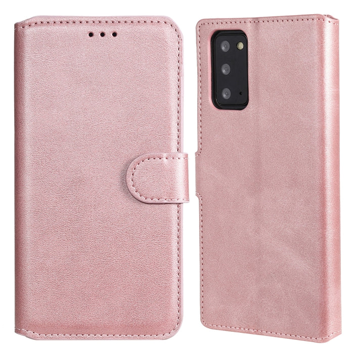 Estuche de cuero con tapa horizontal clásica de PU + TPU con textura de becerro, con soporte y ranuras para tarjetas y billetera