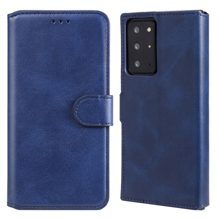 Estuche de cuero con tapa horizontal clásica de PU + TPU con textura de becerro, con soporte y ranuras para tarjetas y billetera