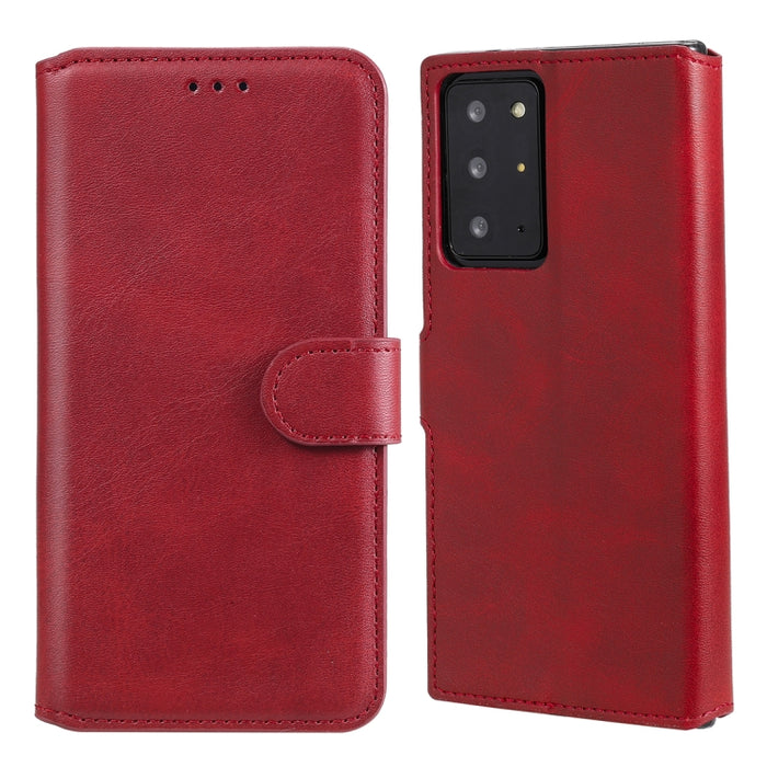 Estuche de cuero con tapa horizontal clásica de PU + TPU con textura de becerro, con soporte y ranuras para tarjetas y billetera