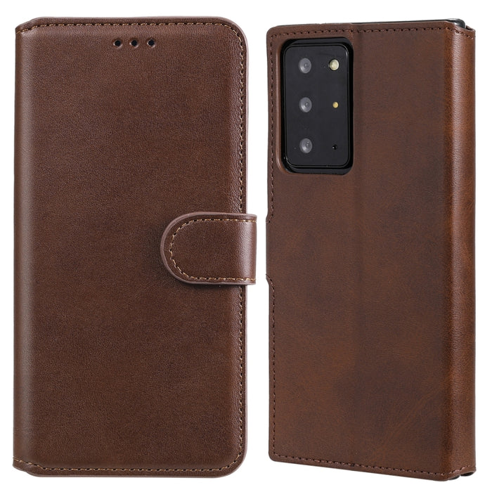 Estuche de cuero con tapa horizontal clásica de PU + TPU con textura de becerro, con soporte y ranuras para tarjetas y billetera