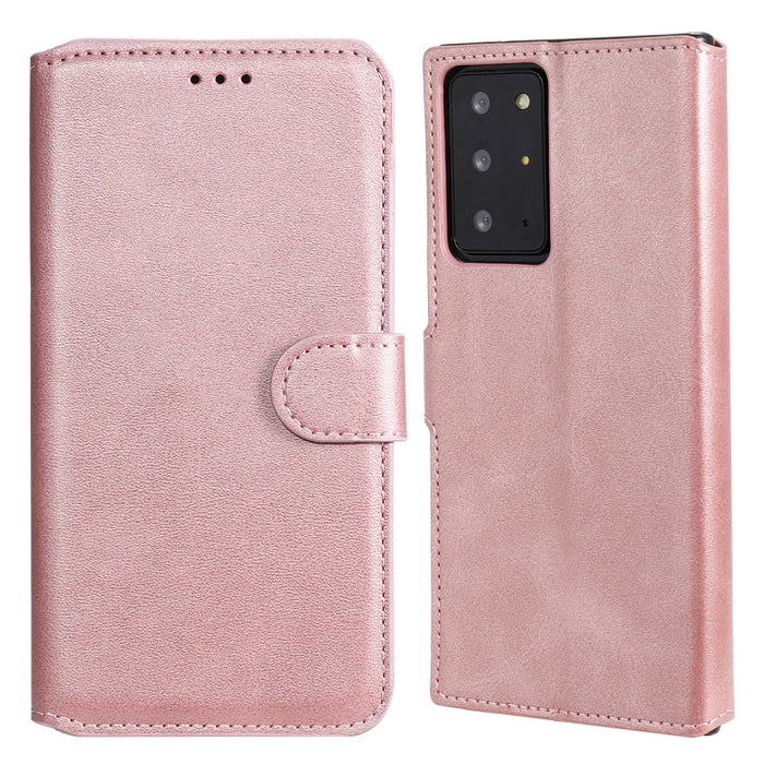 Estuche de cuero con tapa horizontal clásica de PU + TPU con textura de becerro, con soporte y ranuras para tarjetas y billetera