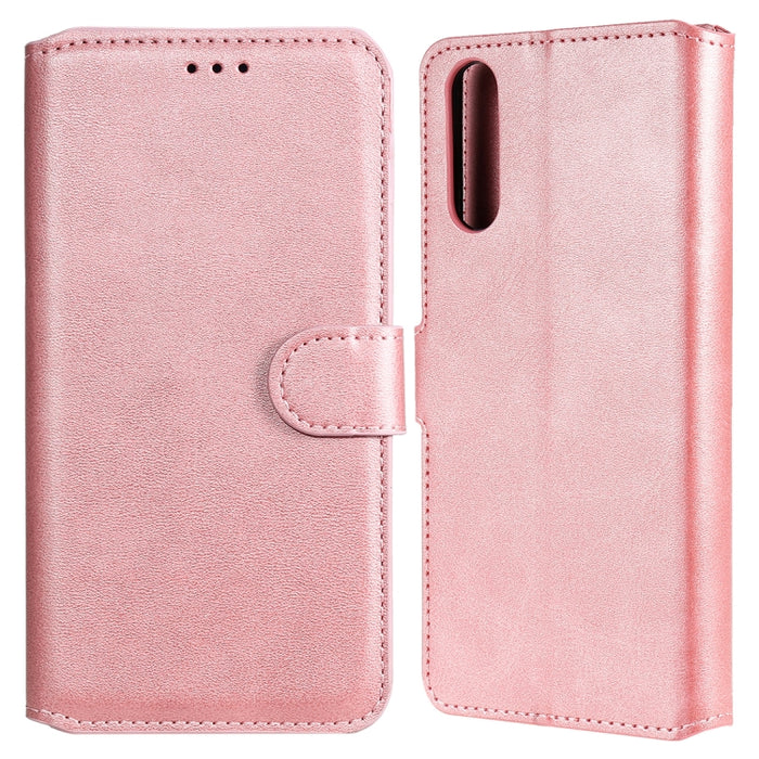 Estuche de cuero con tapa horizontal clásica de PU + TPU con textura de becerro, con soporte y ranuras para tarjetas y billetera