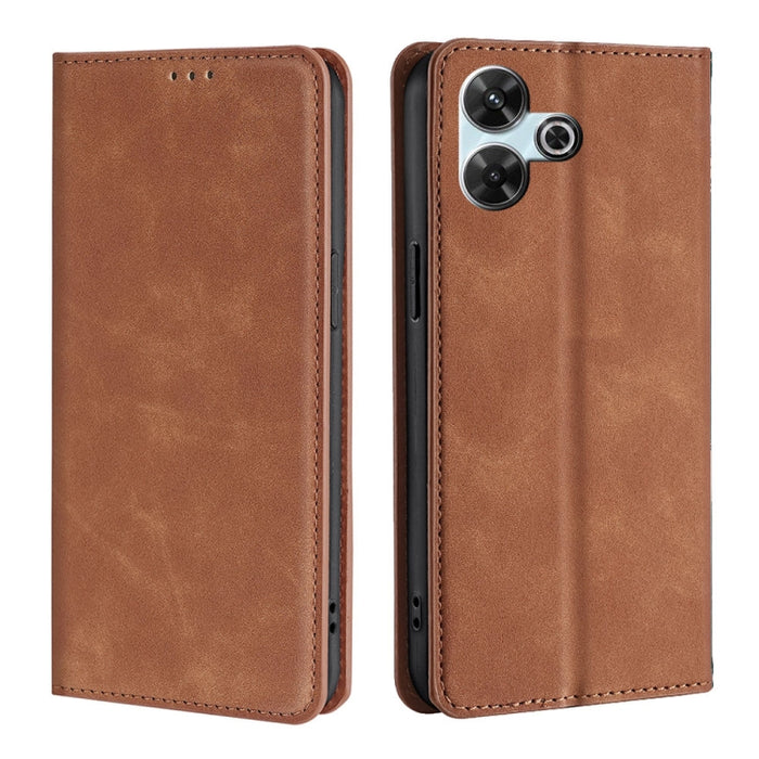 Funda de cuero magnética para teléfono con tacto de piel, For Redmi A7 Pro 171mm / Poco C85x 5G, For Redmi Turbo 5 Max 5G / Poco X8 Pro Max 5G, For Redmi Turbo 5 5G / Poco X8 Pro 5G, For Redmi Note 15 Pro 4G Global 163.2mm, For Redmi A5 4G 171.7mm     ...