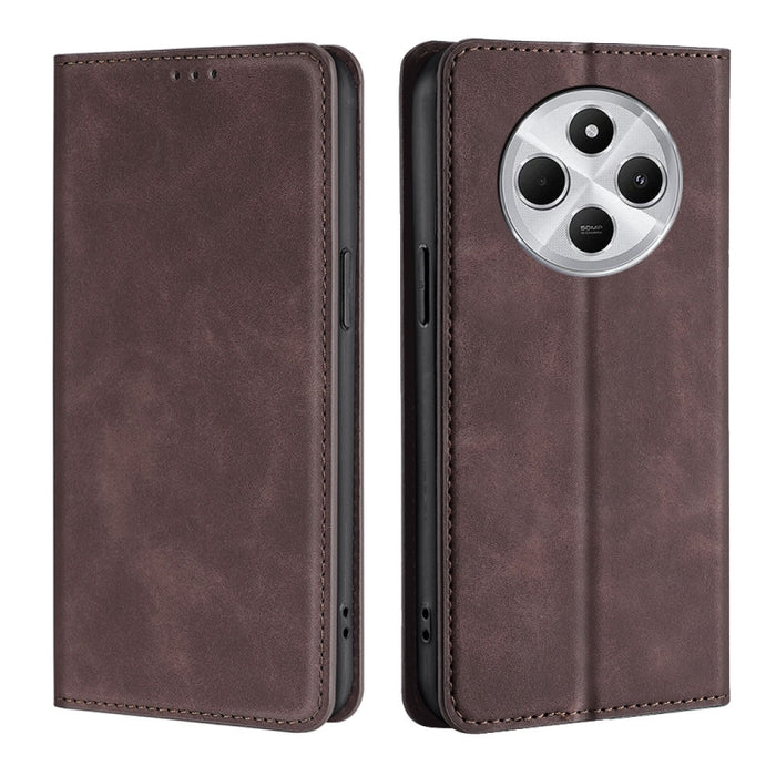 Funda de cuero magnética para teléfono con tacto de piel, For Redmi A7 Pro 171mm / Poco C85x 5G, For Redmi Turbo 5 Max 5G / Poco X8 Pro Max 5G, For Redmi Turbo 5 5G / Poco X8 Pro 5G, For Redmi Note 15 Pro 4G Global 163.2mm, For Redmi A5 4G 171.7mm     ...