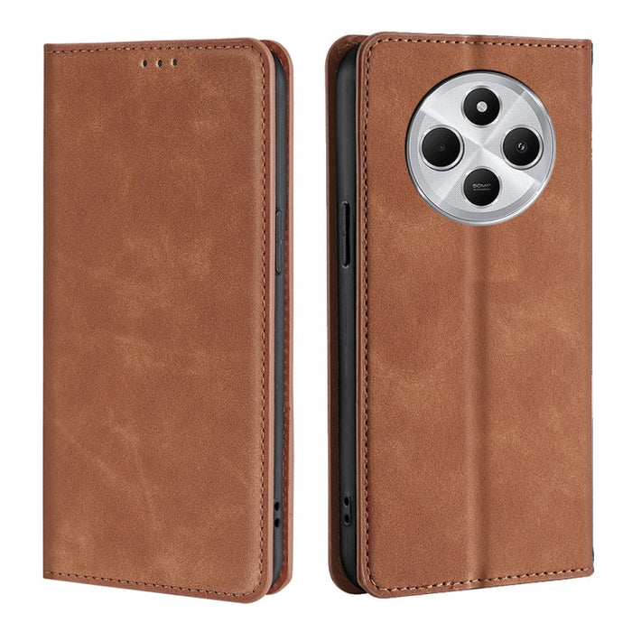 Funda de cuero magnética para teléfono con tacto de piel, For Redmi A7 Pro 171mm / Poco C85x 5G, For Redmi Turbo 5 Max 5G / Poco X8 Pro Max 5G, For Redmi Turbo 5 5G / Poco X8 Pro 5G, For Redmi Note 15 Pro 4G Global 163.2mm, For Redmi A5 4G 171.7mm     ...