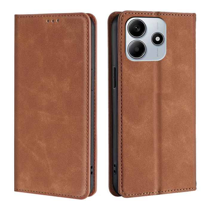 Funda de cuero magnética para teléfono con tacto de piel, For Redmi A7 Pro 171mm / Poco C85x 5G, For Redmi Turbo 5 Max 5G / Poco X8 Pro Max 5G, For Redmi Turbo 5 5G / Poco X8 Pro 5G, For Redmi Note 15 Pro 4G Global 163.2mm, For Redmi A5 4G 171.7mm     ...