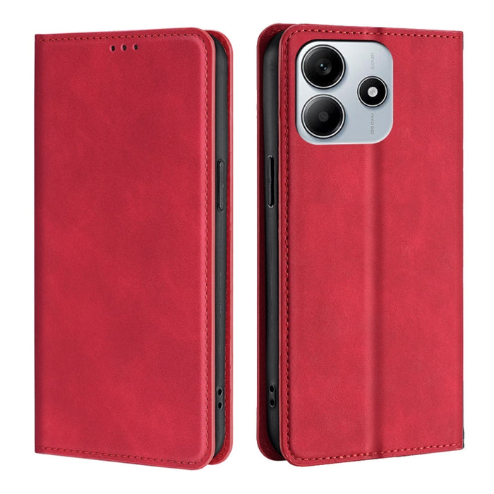 Funda de cuero magnética para teléfono con tacto de piel, For Redmi A7 Pro 171mm / Poco C85x 5G, For Redmi Turbo 5 Max 5G / Poco X8 Pro Max 5G, For Redmi Turbo 5 5G / Poco X8 Pro 5G, For Redmi Note 15 Pro 4G Global 163.2mm, For Redmi A5 4G 171.7mm     ...