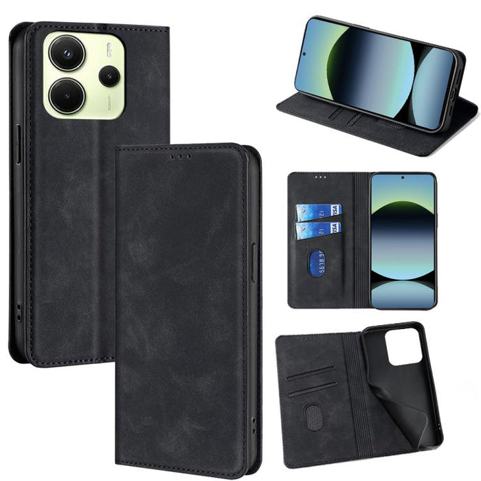 Funda de cuero magnética para teléfono con tacto de piel, For Redmi A7 Pro 171mm / Poco C85x 5G, For Redmi Turbo 5 Max 5G / Poco X8 Pro Max 5G, For Redmi Turbo 5 5G / Poco X8 Pro 5G, For Redmi Note 15 Pro 4G Global 163.2mm, For Redmi A5 4G 171.7mm     ...