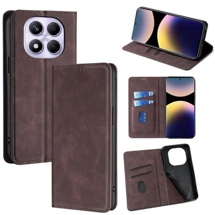 Funda de cuero magnética para teléfono con tacto de piel, For Redmi A7 Pro 171mm / Poco C85x 5G, For Redmi Turbo 5 Max 5G / Poco X8 Pro Max 5G, For Redmi Turbo 5 5G / Poco X8 Pro 5G, For Redmi Note 15 Pro 4G Global 163.2mm, For Redmi A5 4G 171.7mm     ...