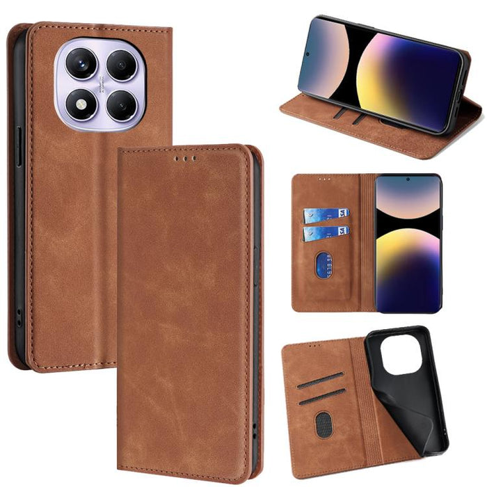Funda de cuero magnética para teléfono con tacto de piel, For Redmi A7 Pro 171mm / Poco C85x 5G, For Redmi Turbo 5 Max 5G / Poco X8 Pro Max 5G, For Redmi Turbo 5 5G / Poco X8 Pro 5G, For Redmi Note 15 Pro 4G Global 163.2mm, For Redmi A5 4G 171.7mm     ...