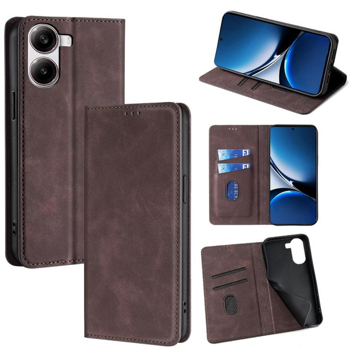 Funda de cuero magnética para teléfono con tacto de piel, For Redmi A7 Pro 171mm / Poco C85x 5G, For Redmi Turbo 5 Max 5G / Poco X8 Pro Max 5G, For Redmi Turbo 5 5G / Poco X8 Pro 5G, For Redmi Note 15 Pro 4G Global 163.2mm, For Redmi A5 4G 171.7mm     ...