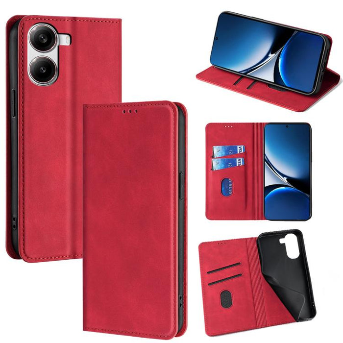 Funda de cuero magnética para teléfono con tacto de piel, For Redmi A7 Pro 171mm / Poco C85x 5G, For Redmi Turbo 5 Max 5G / Poco X8 Pro Max 5G, For Redmi Turbo 5 5G / Poco X8 Pro 5G, For Redmi Note 15 Pro 4G Global 163.2mm, For Redmi A5 4G 171.7mm     ...