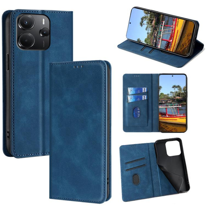 Funda de cuero magnética para teléfono con tacto de piel, For Redmi A7 Pro 171mm / Poco C85x 5G, For Redmi Turbo 5 Max 5G / Poco X8 Pro Max 5G, For Redmi Turbo 5 5G / Poco X8 Pro 5G, For Redmi Note 15 Pro 4G Global 163.2mm, For Redmi A5 4G 171.7mm     ...