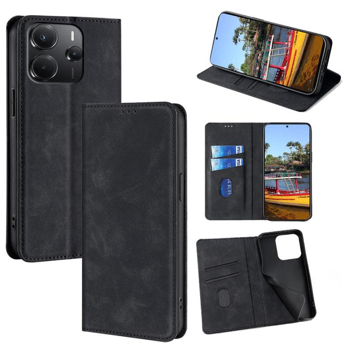 Funda de cuero magnética para teléfono con tacto de piel, For Redmi A7 Pro 171mm / Poco C85x 5G, For Redmi Turbo 5 Max 5G / Poco X8 Pro Max 5G, For Redmi Turbo 5 5G / Poco X8 Pro 5G, For Redmi Note 15 Pro 4G Global 163.2mm, For Redmi A5 4G 171.7mm     ...