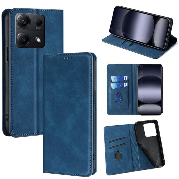 Funda de cuero magnética para teléfono con tacto de piel, For Redmi A7 Pro 171mm / Poco C85x 5G, For Redmi Turbo 5 Max 5G / Poco X8 Pro Max 5G, For Redmi Turbo 5 5G / Poco X8 Pro 5G, For Redmi Note 15 Pro 4G Global 163.2mm, For Redmi A5 4G 171.7mm     ...
