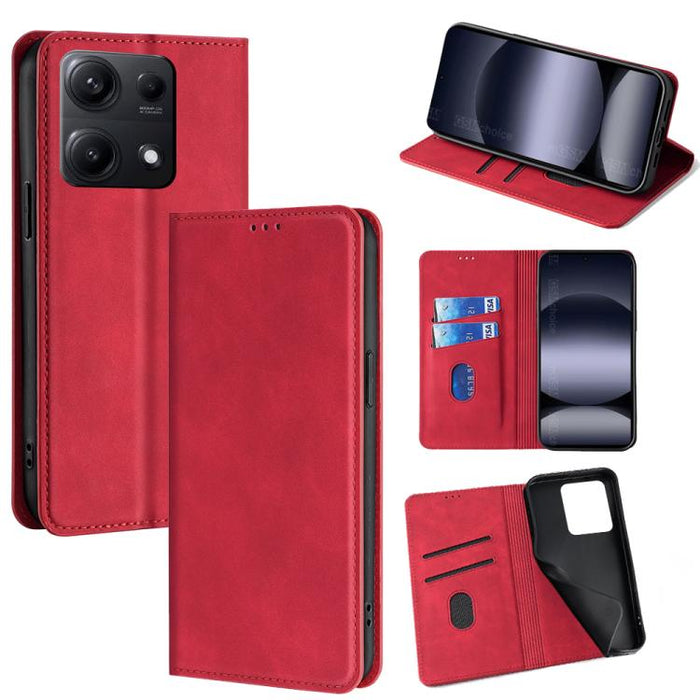 Funda de cuero magnética para teléfono con tacto de piel, For Redmi A7 Pro 171mm / Poco C85x 5G, For Redmi Turbo 5 Max 5G / Poco X8 Pro Max 5G, For Redmi Turbo 5 5G / Poco X8 Pro 5G, For Redmi Note 15 Pro 4G Global 163.2mm, For Redmi A5 4G 171.7mm     ...
