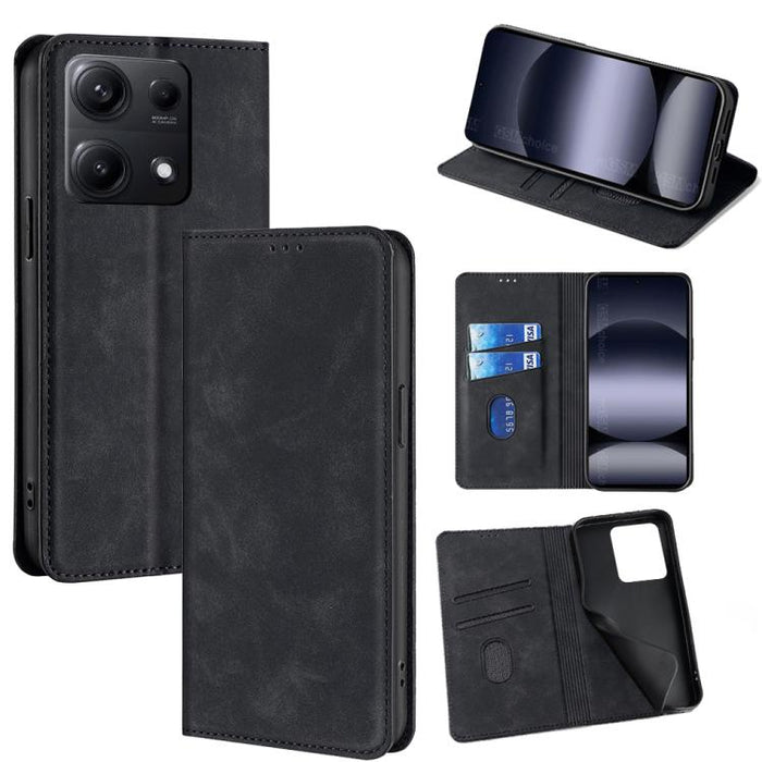 Funda de cuero magnética para teléfono con tacto de piel, For Redmi A7 Pro 171mm / Poco C85x 5G, For Redmi Turbo 5 Max 5G / Poco X8 Pro Max 5G, For Redmi Turbo 5 5G / Poco X8 Pro 5G, For Redmi Note 15 Pro 4G Global 163.2mm, For Redmi A5 4G 171.7mm     ...