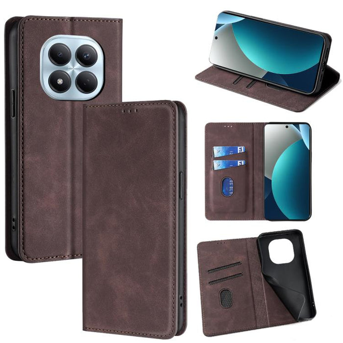 Funda de cuero magnética para teléfono con tacto de piel, For Redmi A7 Pro 171mm / Poco C85x 5G, For Redmi Turbo 5 Max 5G / Poco X8 Pro Max 5G, For Redmi Turbo 5 5G / Poco X8 Pro 5G, For Redmi Note 15 Pro 4G Global 163.2mm, For Redmi A5 4G 171.7mm     ...