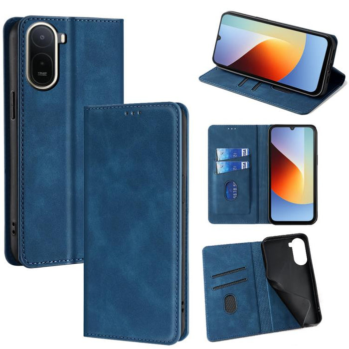 Funda de cuero magnética para teléfono con tacto de piel, For Redmi A7 Pro 171mm / Poco C85x 5G, For Redmi Turbo 5 Max 5G / Poco X8 Pro Max 5G, For Redmi Turbo 5 5G / Poco X8 Pro 5G, For Redmi Note 15 Pro 4G Global 163.2mm, For Redmi A5 4G 171.7mm     ...