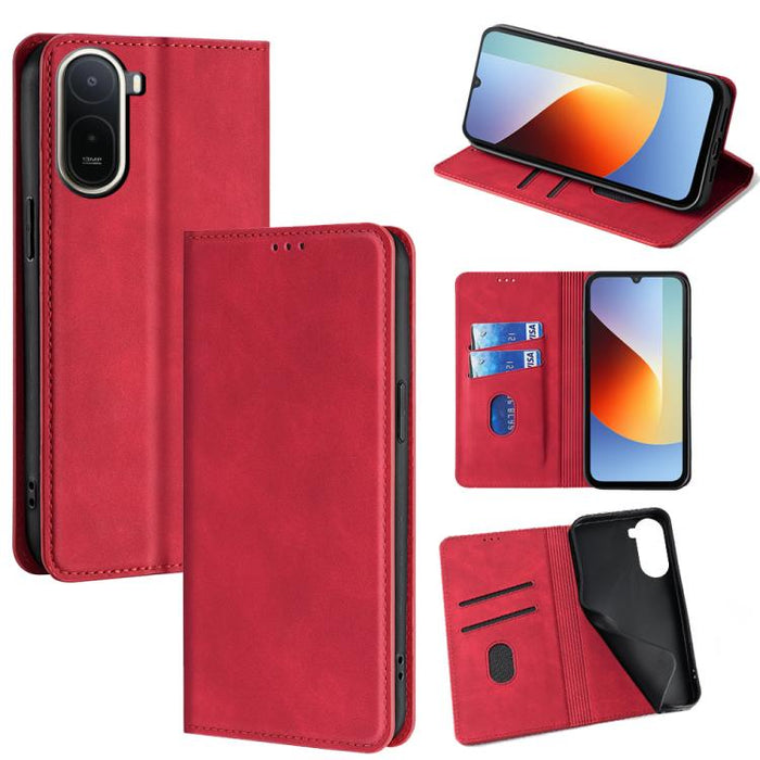 Funda de cuero magnética para teléfono con tacto de piel, For Redmi A7 Pro 171mm / Poco C85x 5G, For Redmi Turbo 5 Max 5G / Poco X8 Pro Max 5G, For Redmi Turbo 5 5G / Poco X8 Pro 5G, For Redmi Note 15 Pro 4G Global 163.2mm, For Redmi A5 4G 171.7mm     ...