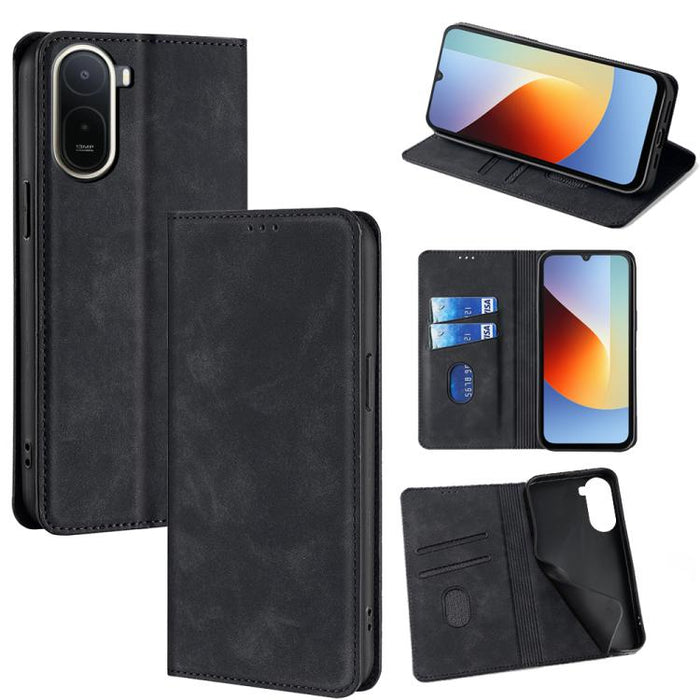 Funda de cuero magnética para teléfono con tacto de piel, For Redmi A7 Pro 171mm / Poco C85x 5G, For Redmi Turbo 5 Max 5G / Poco X8 Pro Max 5G, For Redmi Turbo 5 5G / Poco X8 Pro 5G, For Redmi Note 15 Pro 4G Global 163.2mm, For Redmi A5 4G 171.7mm     ...