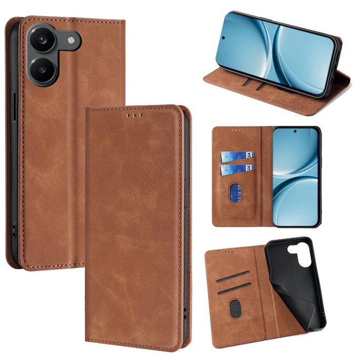 Funda de cuero magnética para teléfono con tacto de piel, For Redmi A7 Pro 171mm / Poco C85x 5G, For Redmi Turbo 5 Max 5G / Poco X8 Pro Max 5G, For Redmi Turbo 5 5G / Poco X8 Pro 5G, For Redmi Note 15 Pro 4G Global 163.2mm, For Redmi A5 4G 171.7mm     ...