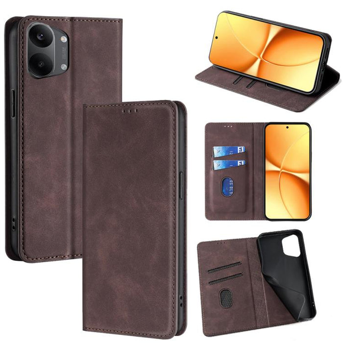 Funda de cuero magnética para teléfono con tacto de piel, For Redmi A7 Pro 171mm / Poco C85x 5G, For Redmi Turbo 5 Max 5G / Poco X8 Pro Max 5G, For Redmi Turbo 5 5G / Poco X8 Pro 5G, For Redmi Note 15 Pro 4G Global 163.2mm, For Redmi A5 4G 171.7mm     ...