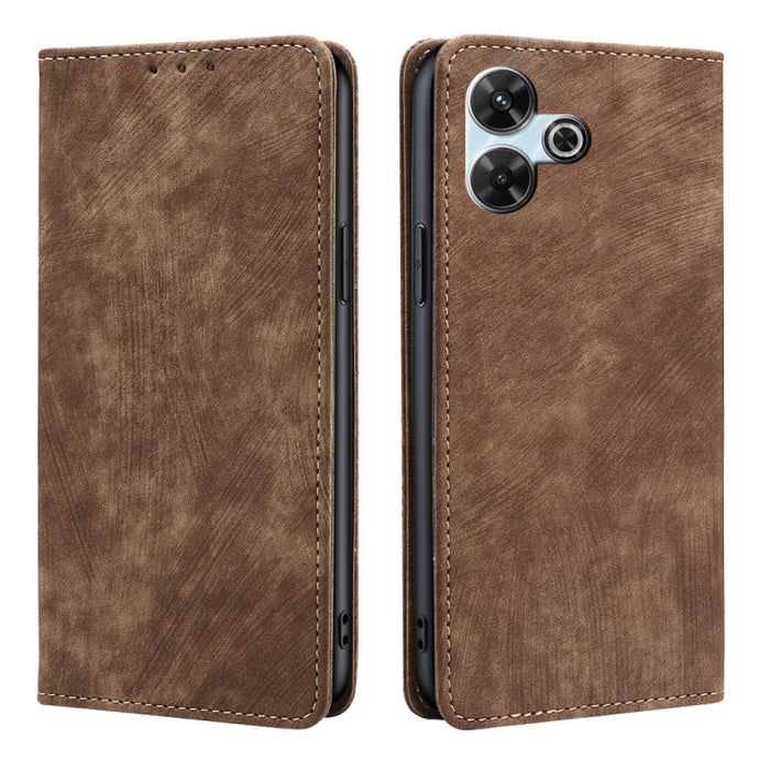 Funda de cuero magnética para teléfono con cepillo antirrobo RFID, For Redmi A7 Pro 171mm / Poco C85x 5G, For Redmi Turbo 5 Max 5G / Poco X8 Pro Max 5G, For Redmi Turbo 5 5G / Poco X8 Pro 5G, For Redmi K90 Pro Max 5G / Poco F8 Ultra                    ...