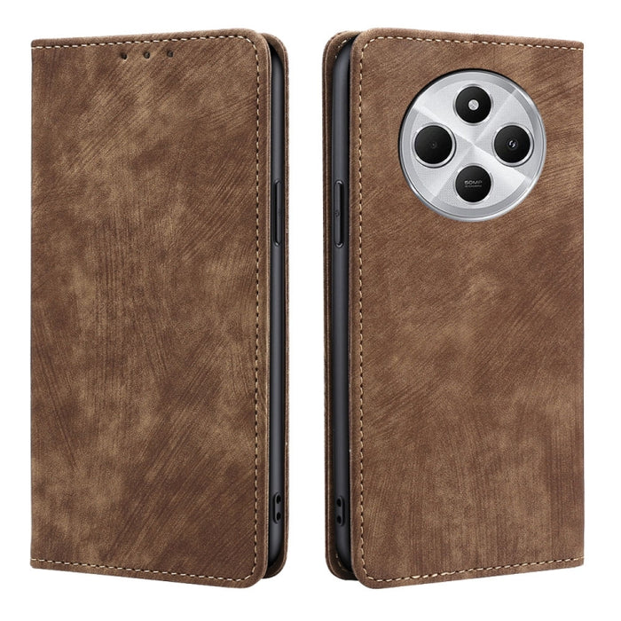 Funda de cuero magnética para teléfono con cepillo antirrobo RFID, For Redmi A7 Pro 171mm / Poco C85x 5G, For Redmi Turbo 5 Max 5G / Poco X8 Pro Max 5G, For Redmi Turbo 5 5G / Poco X8 Pro 5G, For Redmi K90 Pro Max 5G / Poco F8 Ultra                    ...