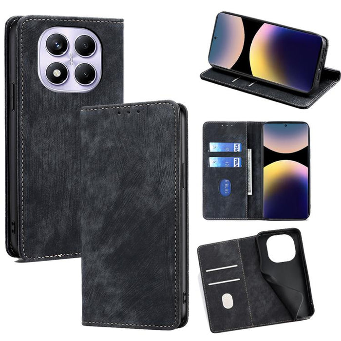 Funda de cuero magnética para teléfono con cepillo antirrobo RFID, For Redmi A7 Pro 171mm / Poco C85x 5G, For Redmi Turbo 5 Max 5G / Poco X8 Pro Max 5G, For Redmi Turbo 5 5G / Poco X8 Pro 5G, For Redmi K90 Pro Max 5G / Poco F8 Ultra                    ...
