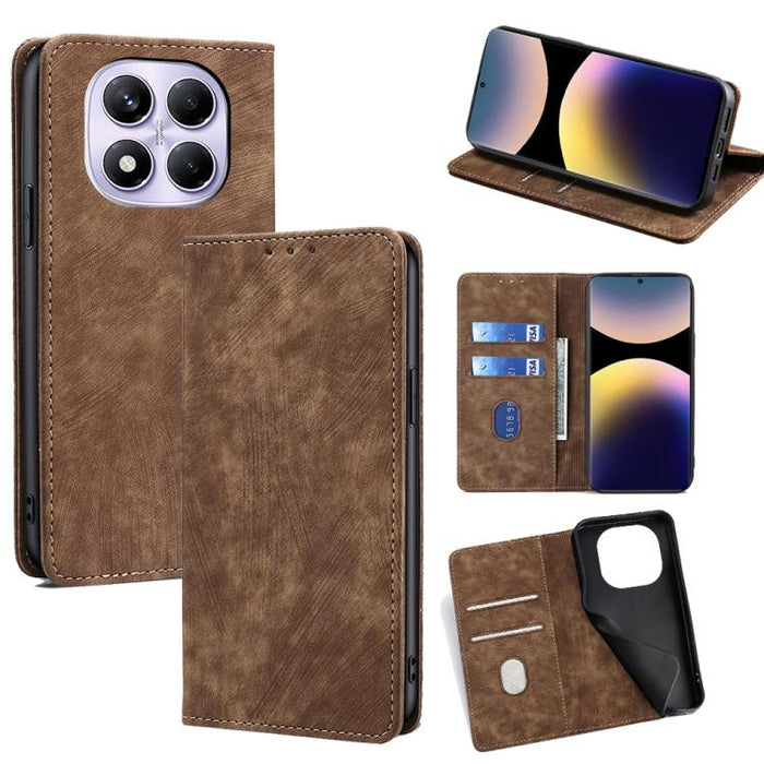 Funda de cuero magnética para teléfono con cepillo antirrobo RFID, For Redmi A7 Pro 171mm / Poco C85x 5G, For Redmi Turbo 5 Max 5G / Poco X8 Pro Max 5G, For Redmi Turbo 5 5G / Poco X8 Pro 5G, For Redmi K90 Pro Max 5G / Poco F8 Ultra                    ...