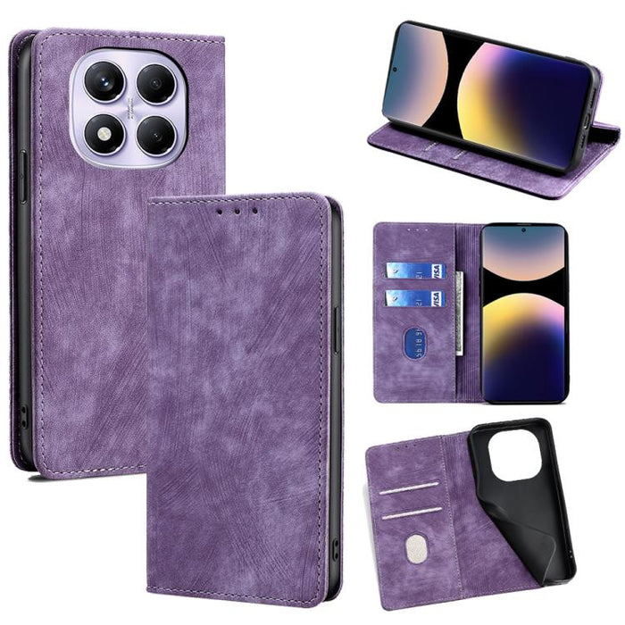 Funda de cuero magnética para teléfono con cepillo antirrobo RFID, For Redmi A7 Pro 171mm / Poco C85x 5G, For Redmi Turbo 5 Max 5G / Poco X8 Pro Max 5G, For Redmi Turbo 5 5G / Poco X8 Pro 5G, For Redmi K90 Pro Max 5G / Poco F8 Ultra                    ...