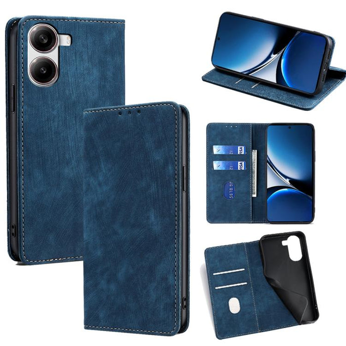 Funda de cuero magnética para teléfono con cepillo antirrobo RFID, For Redmi A7 Pro 171mm / Poco C85x 5G, For Redmi Turbo 5 Max 5G / Poco X8 Pro Max 5G, For Redmi Turbo 5 5G / Poco X8 Pro 5G, For Redmi K90 Pro Max 5G / Poco F8 Ultra                    ...