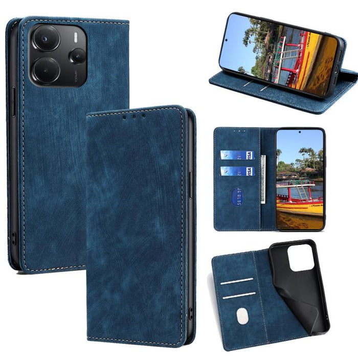 Funda de cuero magnética para teléfono con cepillo antirrobo RFID, For Redmi A7 Pro 171mm / Poco C85x 5G, For Redmi Turbo 5 Max 5G / Poco X8 Pro Max 5G, For Redmi Turbo 5 5G / Poco X8 Pro 5G, For Redmi K90 Pro Max 5G / Poco F8 Ultra                    ...