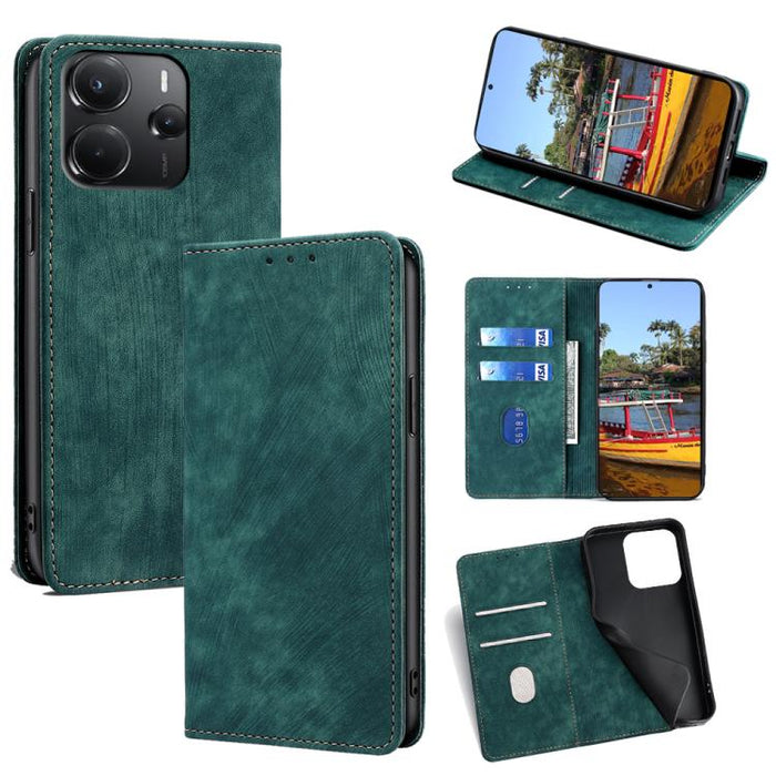 Funda de cuero magnética para teléfono con cepillo antirrobo RFID, For Redmi A7 Pro 171mm / Poco C85x 5G, For Redmi Turbo 5 Max 5G / Poco X8 Pro Max 5G, For Redmi Turbo 5 5G / Poco X8 Pro 5G, For Redmi K90 Pro Max 5G / Poco F8 Ultra                    ...
