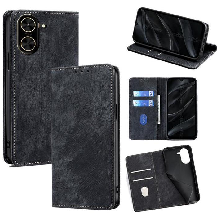 Funda de cuero magnética para teléfono con cepillo antirrobo RFID, For Redmi A7 Pro 171mm / Poco C85x 5G, For Redmi Turbo 5 Max 5G / Poco X8 Pro Max 5G, For Redmi Turbo 5 5G / Poco X8 Pro 5G, For Redmi K90 Pro Max 5G / Poco F8 Ultra                    ...