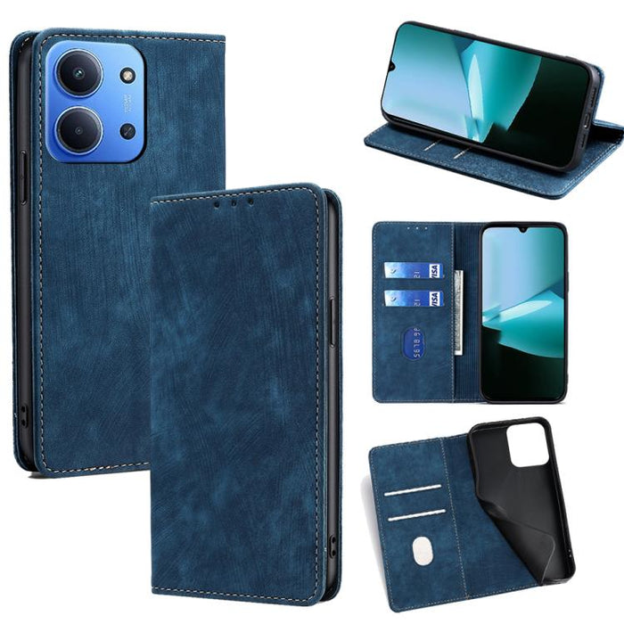Funda de cuero magnética para teléfono con cepillo antirrobo RFID, For Redmi A7 Pro 171mm / Poco C85x 5G, For Redmi Turbo 5 Max 5G / Poco X8 Pro Max 5G, For Redmi Turbo 5 5G / Poco X8 Pro 5G, For Redmi K90 Pro Max 5G / Poco F8 Ultra                    ...