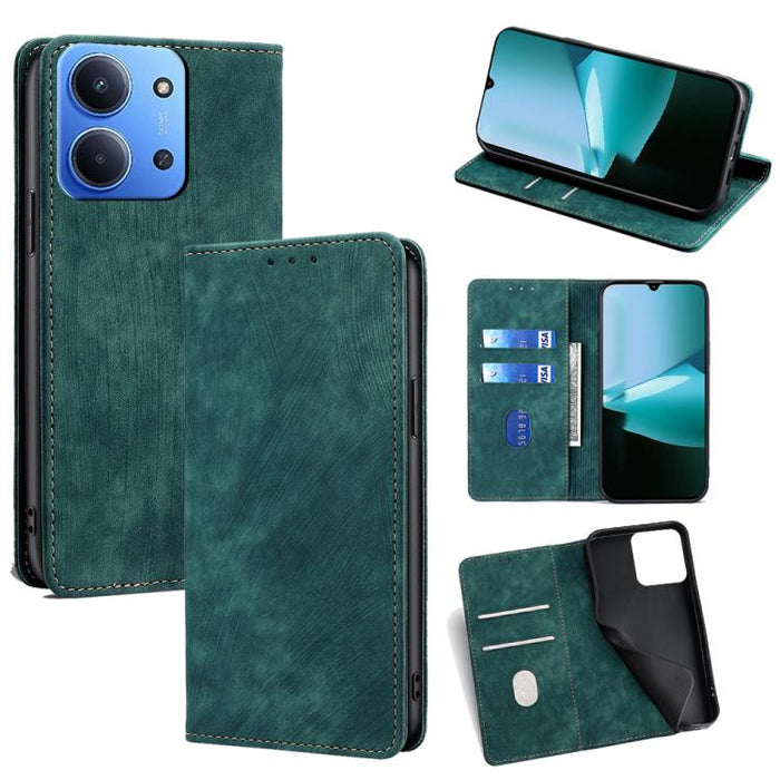 Funda de cuero magnética para teléfono con cepillo antirrobo RFID, For Redmi A7 Pro 171mm / Poco C85x 5G, For Redmi Turbo 5 Max 5G / Poco X8 Pro Max 5G, For Redmi Turbo 5 5G / Poco X8 Pro 5G, For Redmi K90 Pro Max 5G / Poco F8 Ultra                    ...