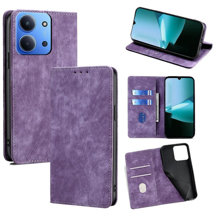 Funda de cuero magnética para teléfono con cepillo antirrobo RFID, For Redmi A7 Pro 171mm / Poco C85x 5G, For Redmi Turbo 5 Max 5G / Poco X8 Pro Max 5G, For Redmi Turbo 5 5G / Poco X8 Pro 5G, For Redmi K90 Pro Max 5G / Poco F8 Ultra                    ...