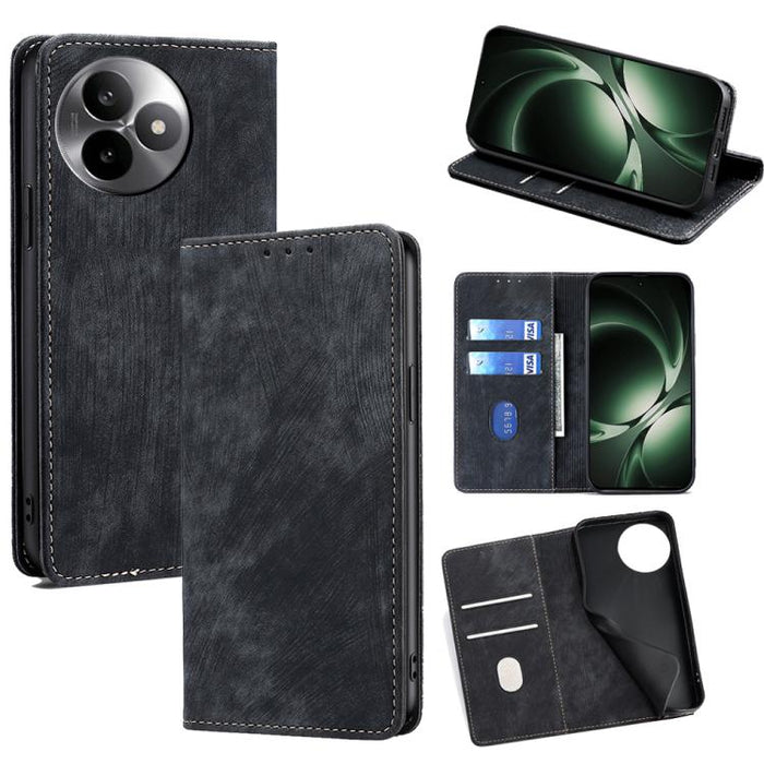 Funda de cuero magnética para teléfono con cepillo antirrobo RFID, For Redmi A7 Pro 171mm / Poco C85x 5G, For Redmi Turbo 5 Max 5G / Poco X8 Pro Max 5G, For Redmi Turbo 5 5G / Poco X8 Pro 5G, For Redmi K90 Pro Max 5G / Poco F8 Ultra                    ...